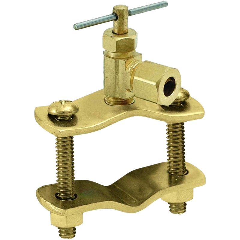 Eastman EZ-FLO 1/4 Inch (OD) Self Tapping Saddle Valve, Brass, 65801LF - Image 1